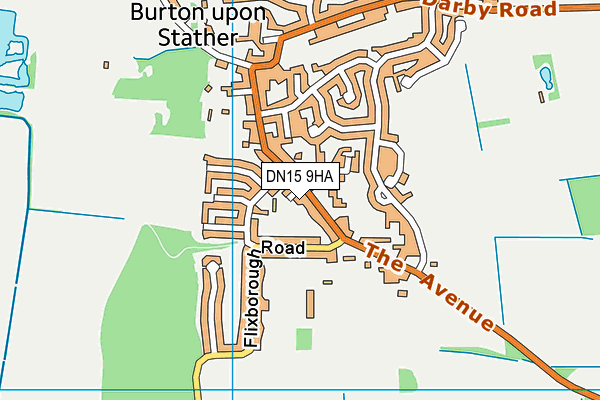 DN15 9HA map - OS VectorMap District (Ordnance Survey)