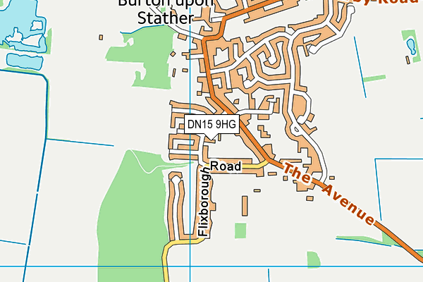 DN15 9HG map - OS VectorMap District (Ordnance Survey)