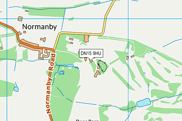 Normanby Hall Golf Club map (DN15 9HU) - OS VectorMap District (Ordnance Survey)