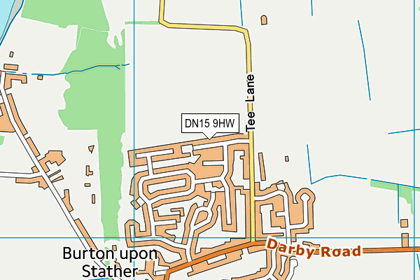 DN15 9HW map - OS VectorMap District (Ordnance Survey)