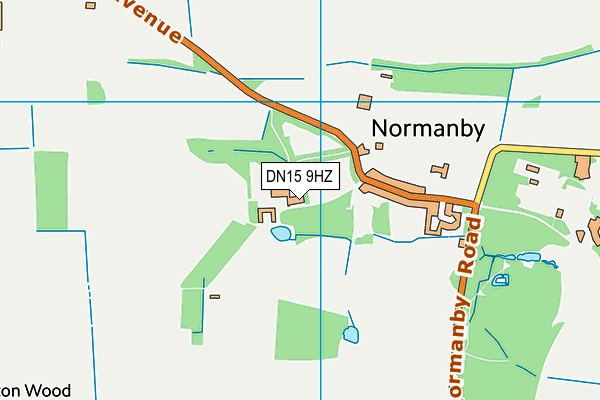 DN15 9HZ map - OS VectorMap District (Ordnance Survey)