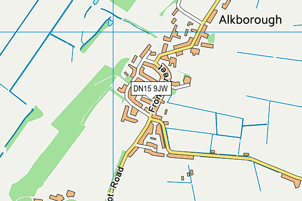 DN15 9JW map - OS VectorMap District (Ordnance Survey)