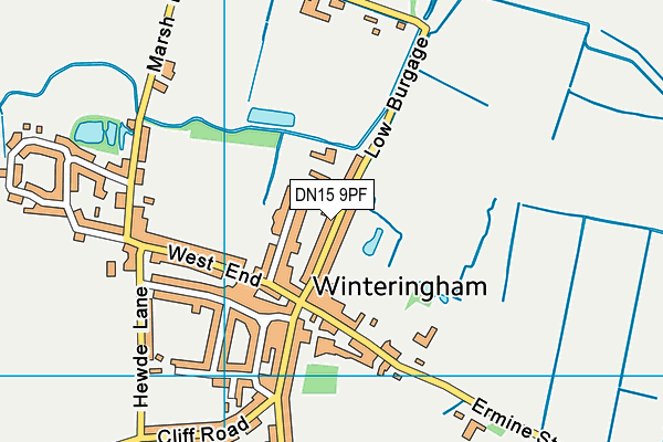 Winteringham Football Club map (DN15 9PF) - OS VectorMap District (Ordnance Survey)