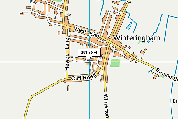 Winteringham Playing Field map (DN15 9PL) - OS VectorMap District (Ordnance Survey)