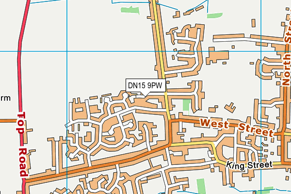 DN15 9PW map - OS VectorMap District (Ordnance Survey)