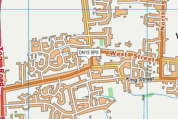 DN15 9PX map - OS VectorMap District (Ordnance Survey)