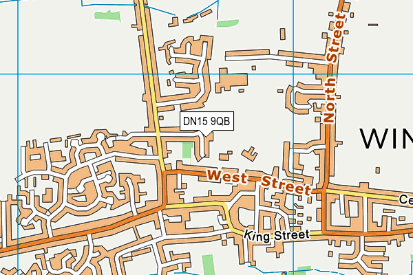 DN15 9QB map - OS VectorMap District (Ordnance Survey)