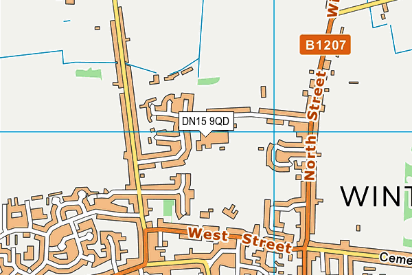 Winterton Community Academy map (DN15 9QD) - OS VectorMap District (Ordnance Survey)