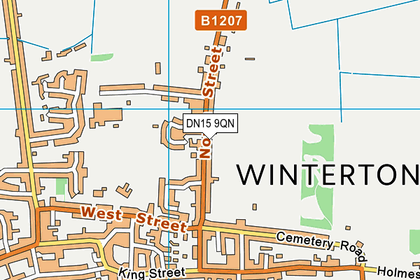 DN15 9QN map - OS VectorMap District (Ordnance Survey)