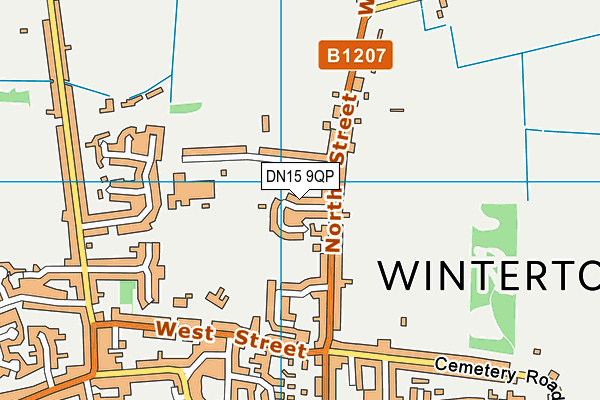 DN15 9QP map - OS VectorMap District (Ordnance Survey)