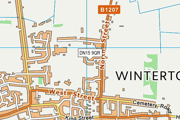 DN15 9QR map - OS VectorMap District (Ordnance Survey)