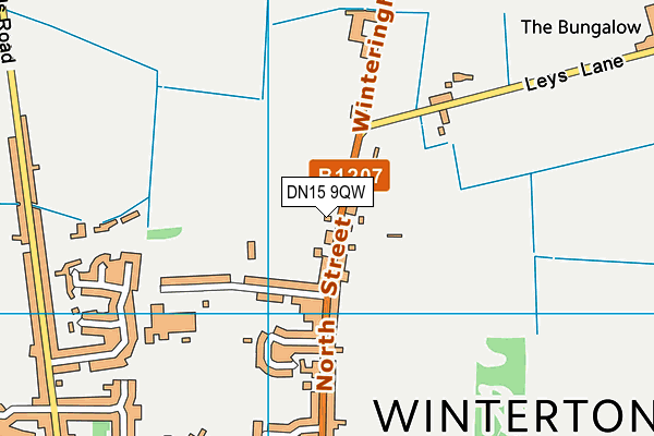 DN15 9QW map - OS VectorMap District (Ordnance Survey)