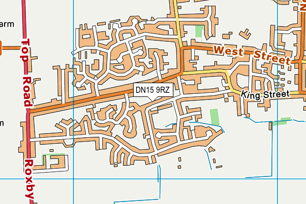 DN15 9RZ map - OS VectorMap District (Ordnance Survey)