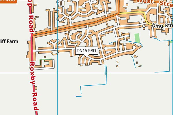 DN15 9SD map - OS VectorMap District (Ordnance Survey)