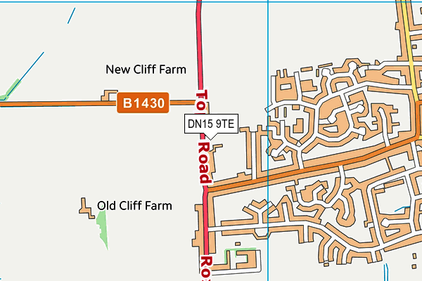 DN15 9TE map - OS VectorMap District (Ordnance Survey)