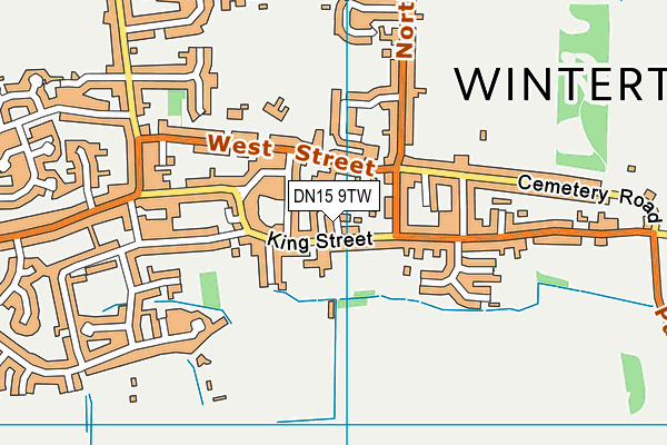 DN15 9TW map - OS VectorMap District (Ordnance Survey)