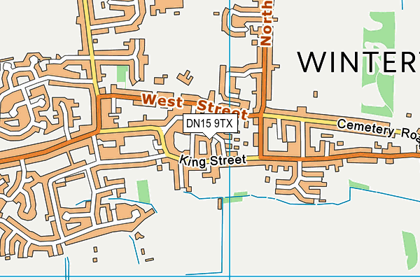 DN15 9TX map - OS VectorMap District (Ordnance Survey)
