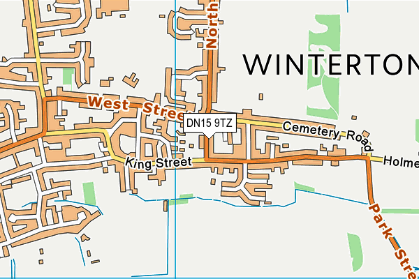 DN15 9TZ map - OS VectorMap District (Ordnance Survey)