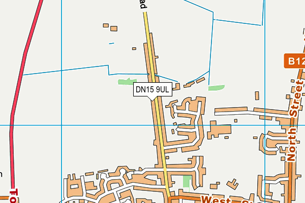 DN15 9UL map - OS VectorMap District (Ordnance Survey)