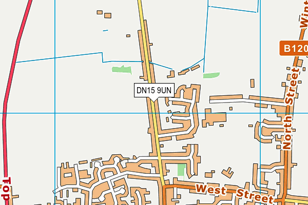 DN15 9UN map - OS VectorMap District (Ordnance Survey)