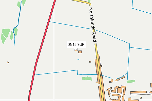 DN15 9UP map - OS VectorMap District (Ordnance Survey)