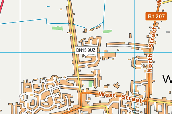 DN15 9UZ map - OS VectorMap District (Ordnance Survey)