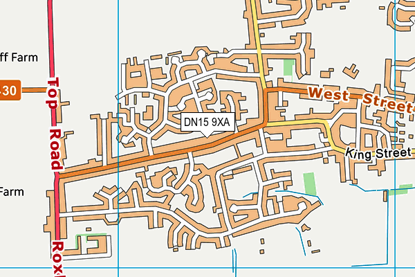 DN15 9XA map - OS VectorMap District (Ordnance Survey)