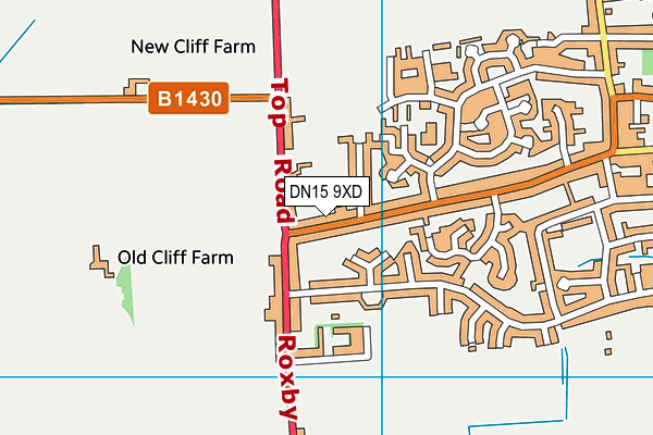 DN15 9XD map - OS VectorMap District (Ordnance Survey)