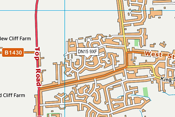 DN15 9XF map - OS VectorMap District (Ordnance Survey)