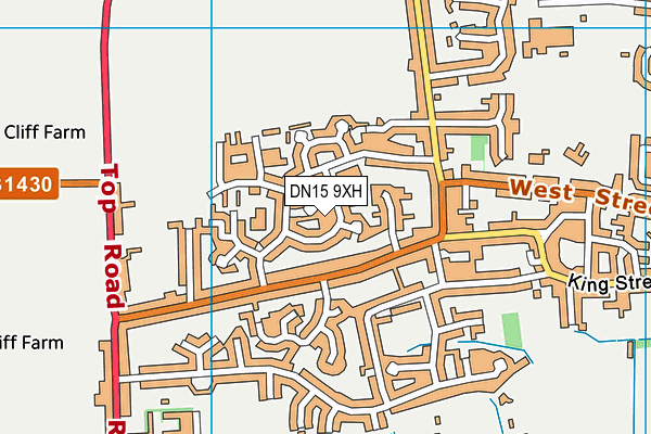 DN15 9XH map - OS VectorMap District (Ordnance Survey)