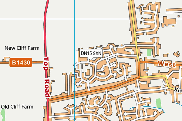 DN15 9XN map - OS VectorMap District (Ordnance Survey)