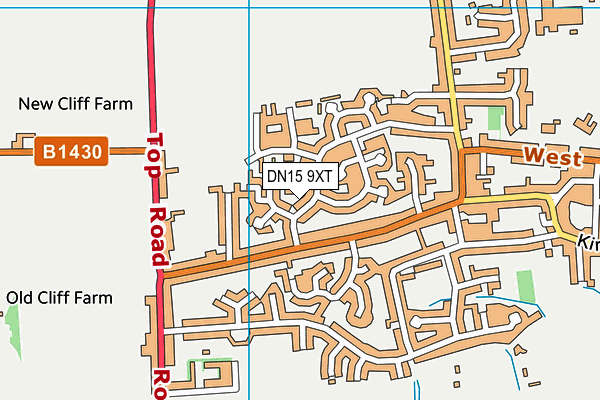 DN15 9XT map - OS VectorMap District (Ordnance Survey)