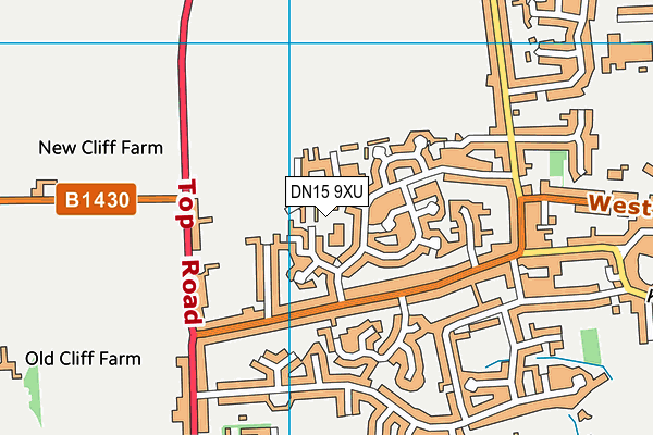 DN15 9XU map - OS VectorMap District (Ordnance Survey)