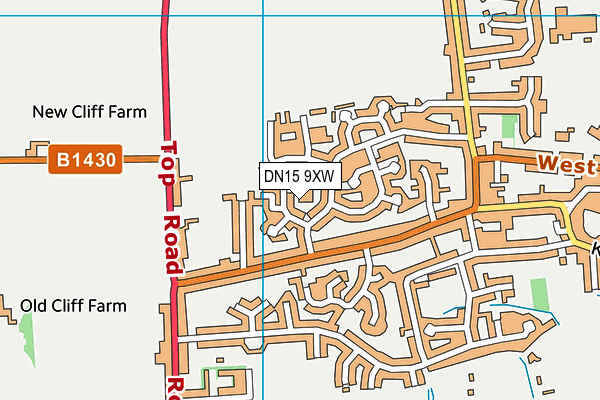 DN15 9XW map - OS VectorMap District (Ordnance Survey)