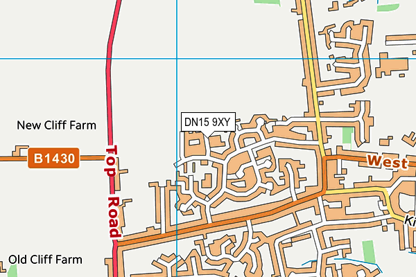 DN15 9XY map - OS VectorMap District (Ordnance Survey)