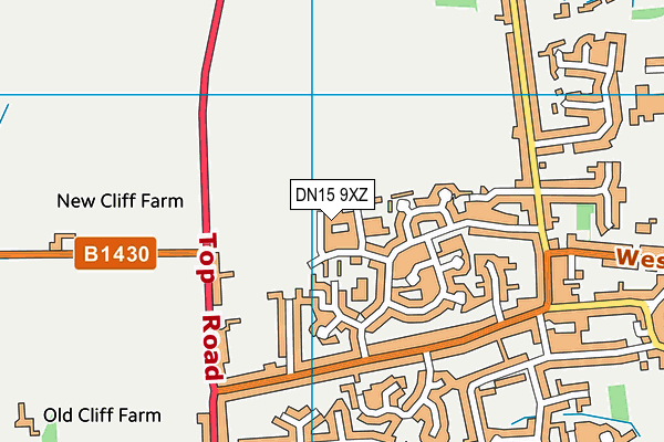DN15 9XZ map - OS VectorMap District (Ordnance Survey)