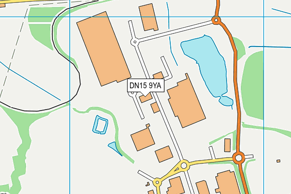 DN15 9YA map - OS VectorMap District (Ordnance Survey)