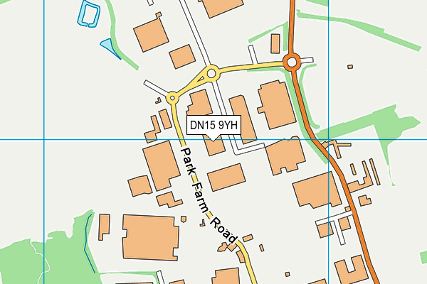 DN15 9YH map - OS VectorMap District (Ordnance Survey)