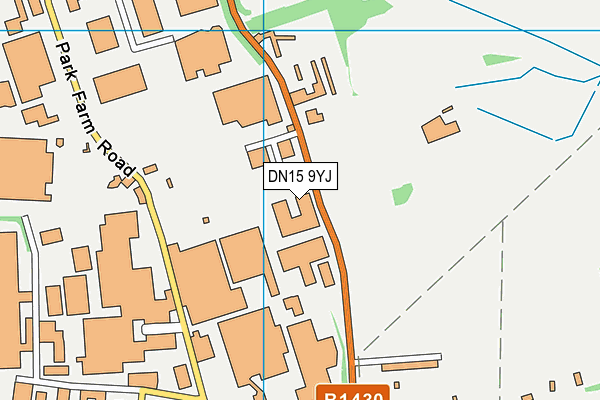 DN15 9YJ map - OS VectorMap District (Ordnance Survey)