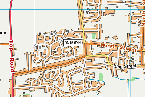 DN15 9YN map - OS VectorMap District (Ordnance Survey)