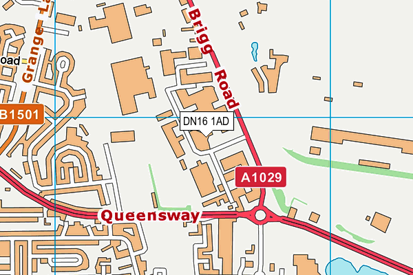 DN16 1AD map - OS VectorMap District (Ordnance Survey)