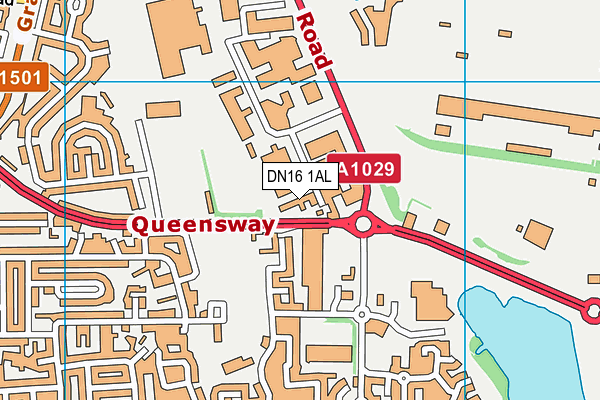 DN16 1AL map - OS VectorMap District (Ordnance Survey)