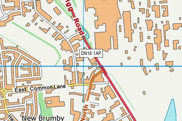 DN16 1AP map - OS VectorMap District (Ordnance Survey)