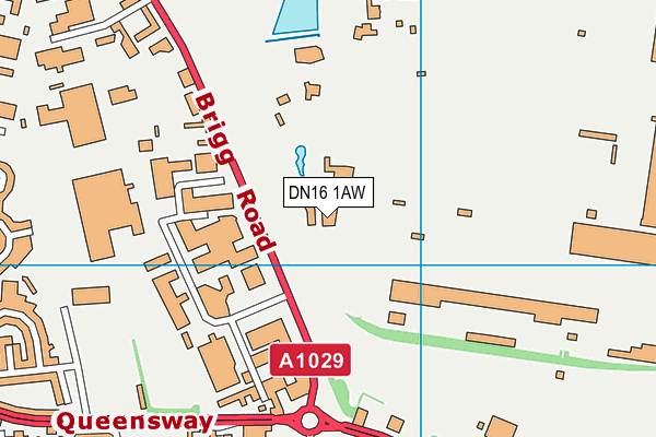 DN16 1AW map - OS VectorMap District (Ordnance Survey)