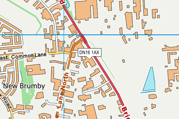 DN16 1AX map - OS VectorMap District (Ordnance Survey)