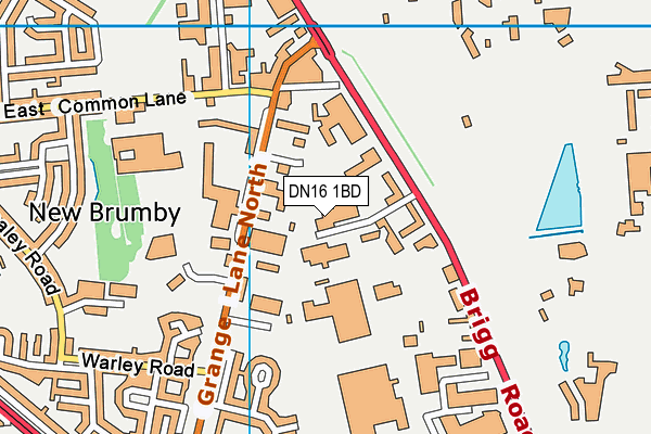 DN16 1BD map - OS VectorMap District (Ordnance Survey)