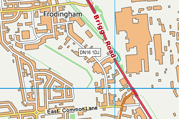 DN16 1DJ map - OS VectorMap District (Ordnance Survey)