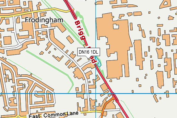 DN16 1DL map - OS VectorMap District (Ordnance Survey)