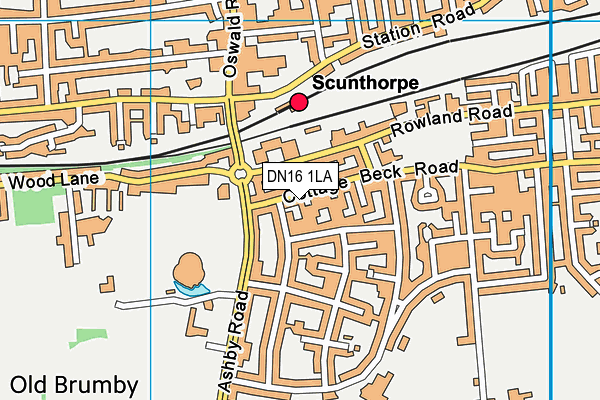 DN16 1LA map - OS VectorMap District (Ordnance Survey)