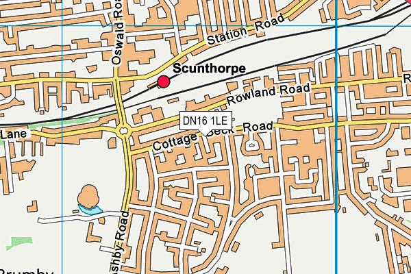 DN16 1LE map - OS VectorMap District (Ordnance Survey)